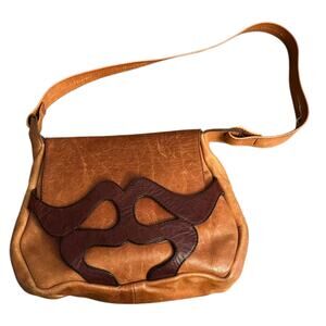 1970's Frank Clegg Designer Craftsman Handmade Leather Saddle Bag Style Purse